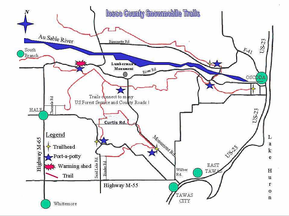 Iosco-Co-Snowmobile-Trails-ORV-Map